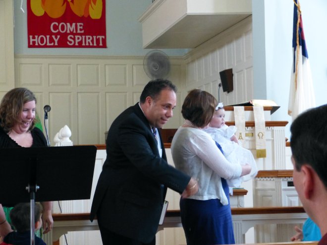 Jacob volunteers to help out in the ceremony